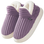 Misolin Slippers Women Clouds Bootie Corduroy Memory Foam Warm House Shoes