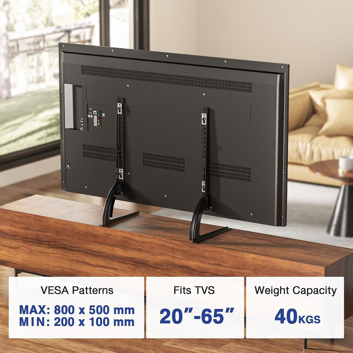 RFIVER Universal TV Stand Legs for 20 to 65 inch LCD/LED/OLED/Plasma TVs