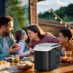 NEWBULIG Ice Makers Countertop with Handle, Portable Ice Machine