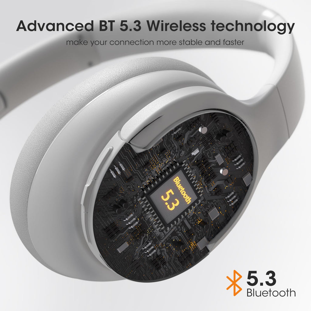 DOQAUS Bluetooth Headphones Over Ear, Headphones Wireless with 90H Playtime