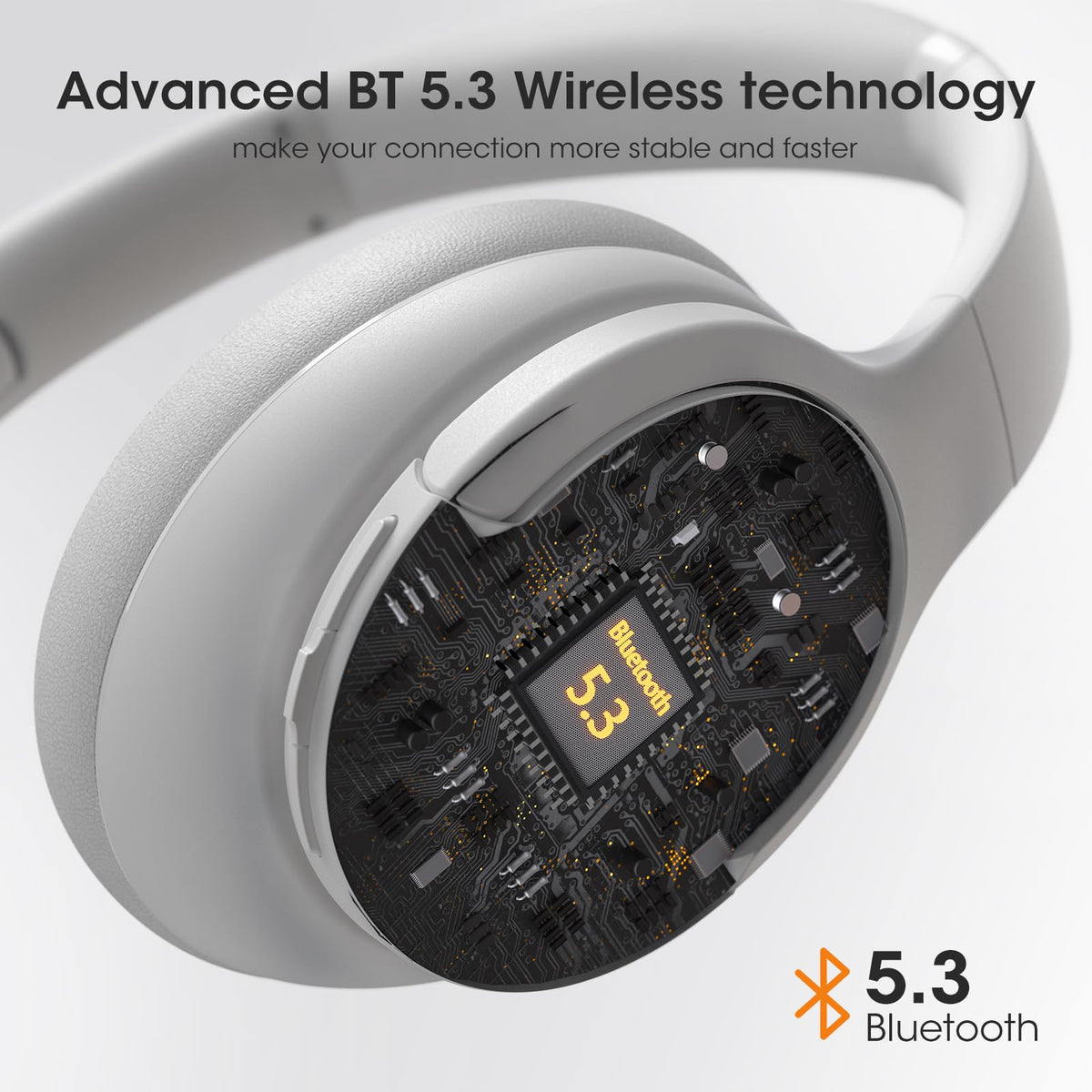DOQAUS Bluetooth Headphones Over Ear, Headphones Wireless with 90H Playtime