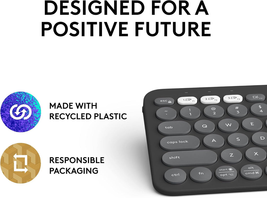 Logitech Pebble Keys 2 K380s, Multi-Device Bluetooth Wireless Keyboard