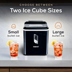 Igloo Ice Maker Countertop, Portable Ice Maker with Handle, 26lbs, Black