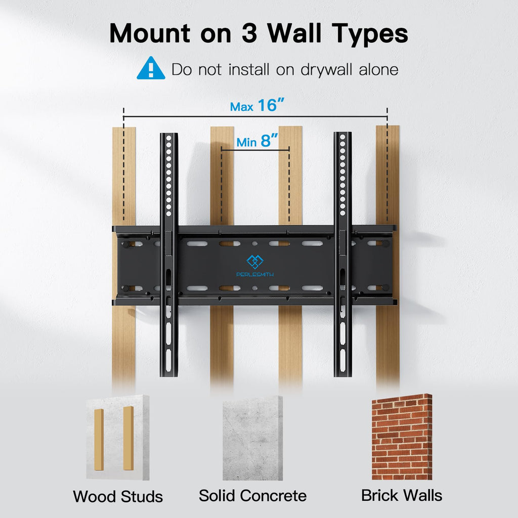 PERLESMITH Tilting TV Wall Mount for 23–60 inch TVs up to 115 lbs
