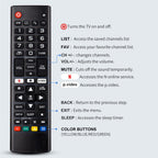 Universal Remote Replacement XRT260 for All VIZIO Smart TV Smartcast 4K P-Series V-Series D-Series M-Series XRT136 XRT140, with Buttons for Netflix Disney Prime Video Hulu (No Voice Function)