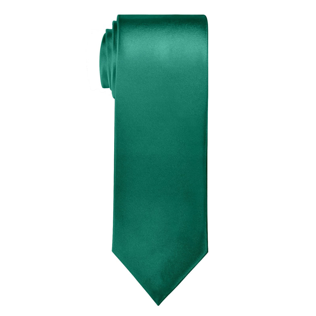 URAQT Men Solid Satin Necktie, 8cm Classic Formal Tie