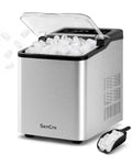 Ice Makers Countertop, 26.5Lbs/24H Ice Machine with 2 Sizes Bullet Ice, 9 Ice Cubes Release in 6 Mins, Self-Cleaning Portable Ice Maker with Ice Scoop and Basket for Home Kitchen Office Bar RV