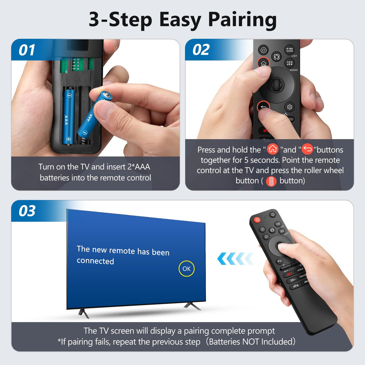 【Pack of 2】 New Universal Remote for All Samsung TV Remote, Replacement Compatible for All Samsung Smart TV, LED, LCD, HDTV, 3D, Series TV