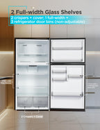 BLACK+DECKER 18.1 Cu. Ft. Top Mount Refrigerator with Ice Maker, BR1810HIMB