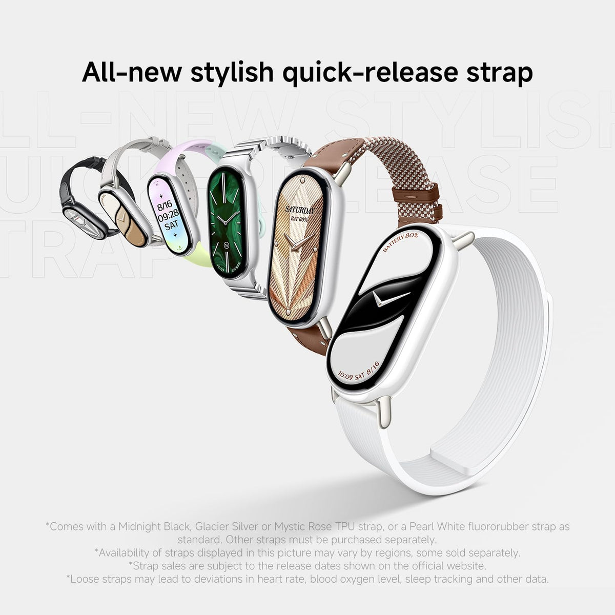 XIAOMI Smart Band 10, Fitness Tracker for Men Women, 21-day battery, White