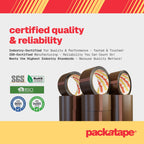 Packatape - 3 Rolls Per Pack 48MM x 66M Brown Packaging Tape for Parcels and Boxes. This 3 rolls pack of Heavy Duty Brown Packing Tape Provides a Strong, Secure and Sticky Seal for your Boxes
