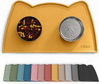 OHMO Silicone Cat Food Mat for Food&Water Bowls, 46x25cm, Honey