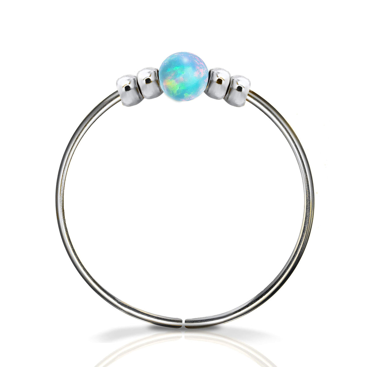 Ultra Thin Opal Nose Ring