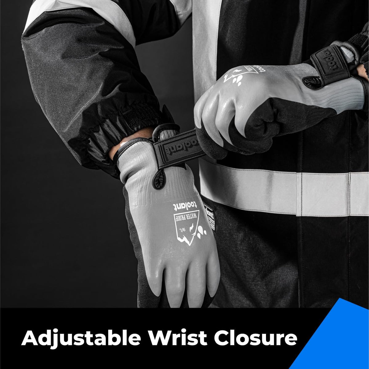 toolant 100% Waterproof Winter Work Gloves, Thermal Insulation with Grip