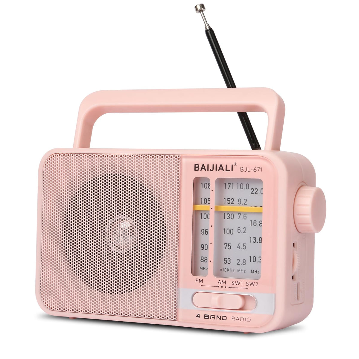 Portable AM/FM Transistor Radio with Loud Speaker, Battery or USB Powered