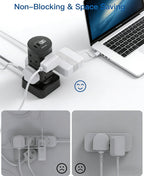 Tower Extension Lead with USB Slots, 8 Way Multi Plug Extension Tower &4USB