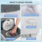 Giantex Portable Washing Machine, 20lbs Capacity, 12lbs Washer and 8lbs Spinner, Compact for Apartment RV, Gray & White, GX20313-PE