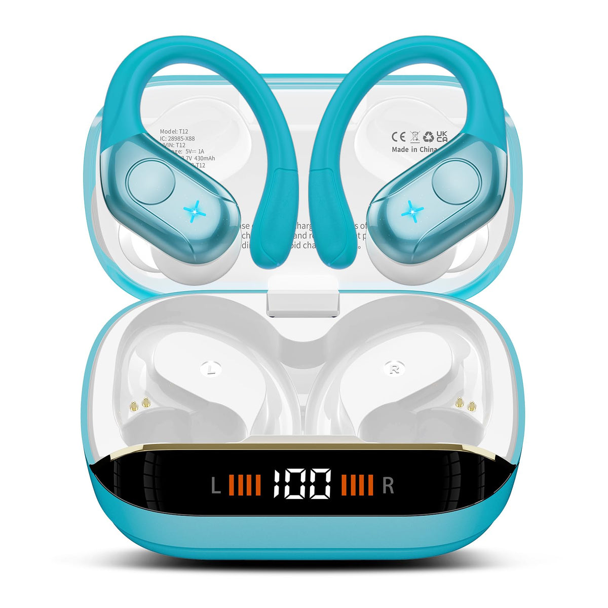 Wireless Earbuds Sports, 75Hrs Bluetooth 5.4 Headphones, Bass Hi-Fi Stereo