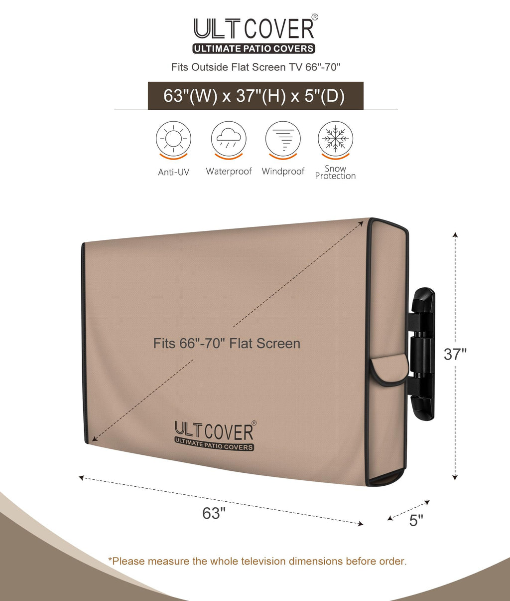 ULTCOVER Waterproof Outdoor TV Cover 55-59 inch, Black