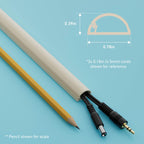 D-Line 157in Cord Cover Kit, Self-Adhesive Wire Hiders, Paintable Cable Raceway to Hide Wires on Wall, Electrical Cable Management - 10x 15.7 Lengths & 19 Accessories - 1.18" (W) x 0.59" (H) - Beige