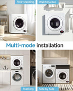 Feelfunn 850W Portable Clothes Dryer with 4 Automatic Drying Modes