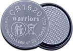 Warriors 5X CR1620 Batteries, 3V Lithium Coin Batteries