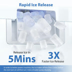 Aeitto Nugget Ice Maker Countertop, 55lbs/Day, Rapid Ice Release in 5 Mins, Large Capacity Chewable Ice Maker, Self-Cleaning with Stainless Steel Housing Ice Machine for Home Office and Party, Black
