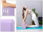 EXERZ Yoga Blocks 2pcs Gym Bricks -Comfortable Fitness Yoga Bricks, Anti-Slip, Lightweight and Travel Friendly Pilates Practice