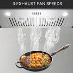 Hermitlux 30″ Built in/Insert Range Hood, 600 CFM Stainless Steel Vent Hood