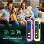 for Roku-Remote-Cover,Glow in The Dark Silicone Protective Case