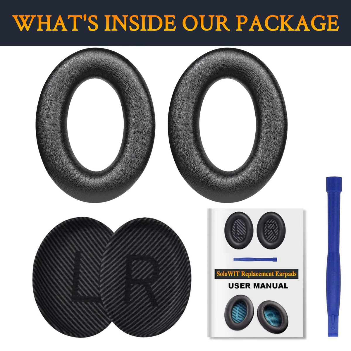 SoloWIT Earpads for Bose QC35 & QC35 ii - Brilliant Blue