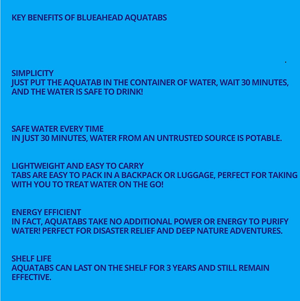 Water Purification Tablets 8.5mg x 100 – Water Treatment Tablets for Drinking Water – Water Purifier Tablets for Camping, Hiking, Travel, Survival & Emergency Prep – Each Tablet Treats 1–2 Litres