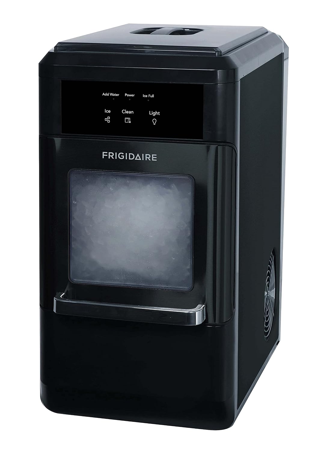 Frigidaire EFIC237 Countertop Crunchy Chewable Nugget Ice Maker, 44lbs per day, Black Stainless
