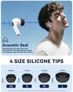 5 Pairs Replacement Ear Tips for AirPods Pro 3 (White)