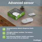 FireAngel FA3820 Portable Carbon Monoxide Detector/Alarm, 10 Year Battery