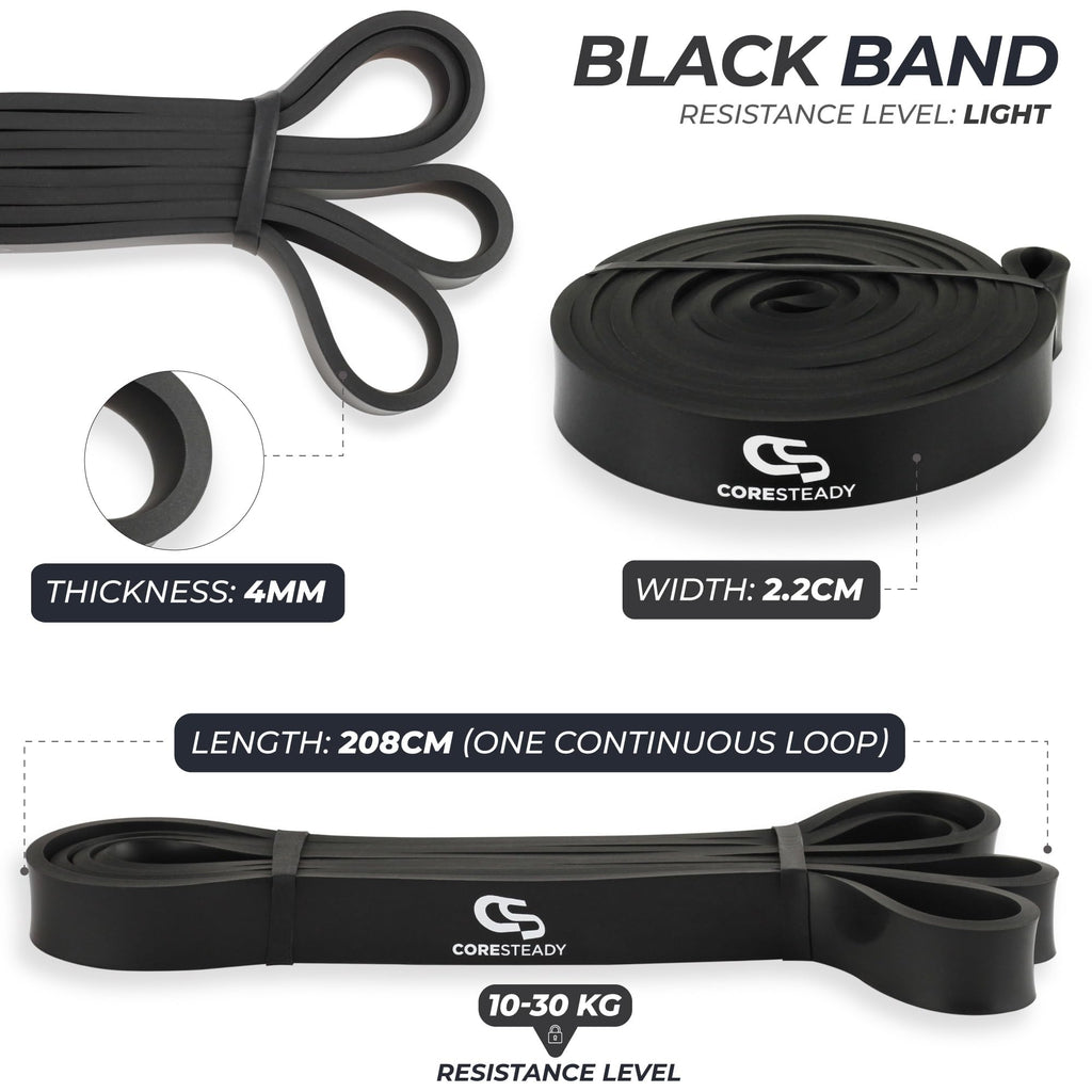 Coresteady Pull Up Bands & Resistance Bands - Heavy Duty Loop Band for Men & Women - Build Fit Power & Muscle - Training, Fitness Assist Pull Ups & Gym Exercise