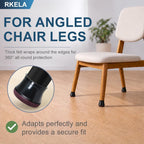 Square Chair Leg Floor Protectors, 16 Pcs, Large Clear