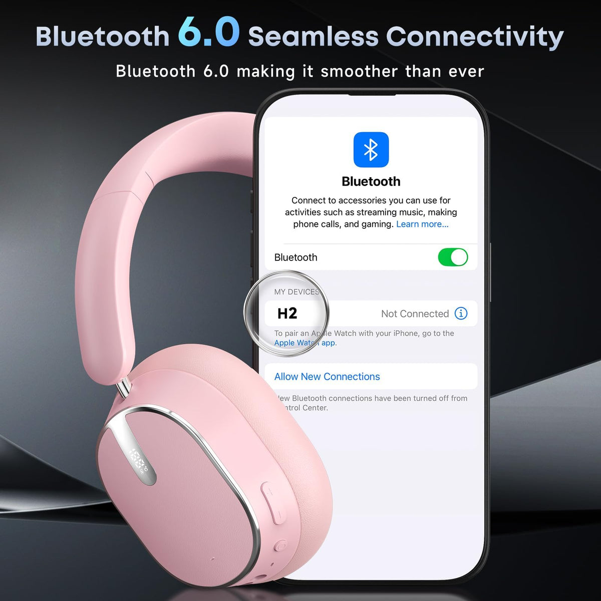 Hybrid Active Noise Cancelling Bluetooth Headphones Wireless Headphones