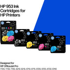 HP 953 Black/Cyan/Magenta/Yellow Original Ink Cartridges 4-Pack