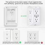 Multi Plug Wall Outlet Night Light, POWRUI 6 Outlet Extender & 3 USB Ports
