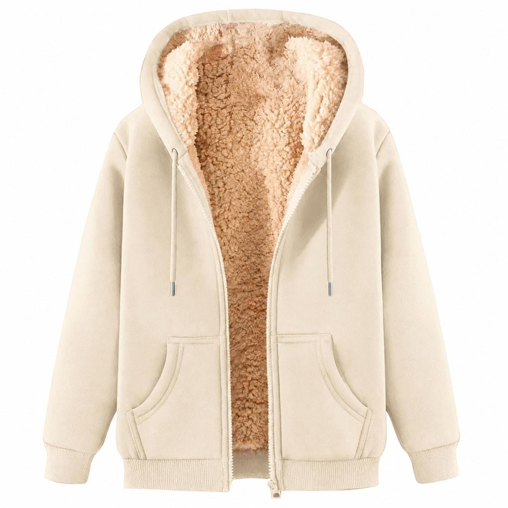 Teddy Fleece Mens Hoodies Sherpa Lined Fuzzy Jacket with Pockets Full Zip Hooded Adjustable Sweatshirts Winter Warm Jumper Coat Outwear Thermal Outfits Clothing