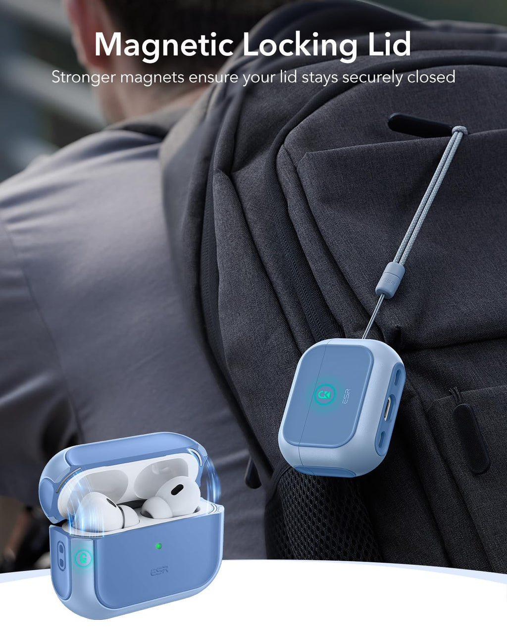 ESR for AirPods Pro 3 Case, Compatible with MagSafes, Purple