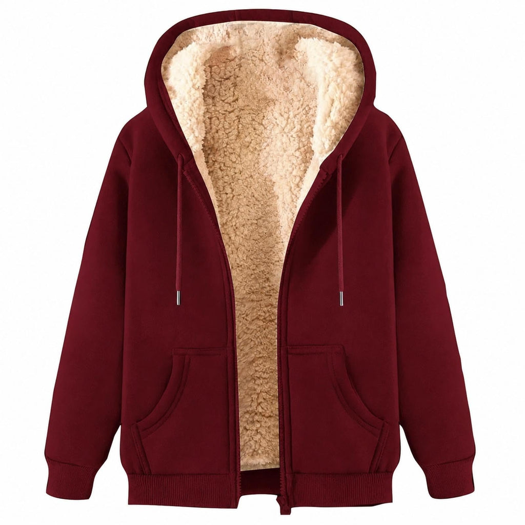 Teddy Fleece Mens Hoodies Sherpa Lined Fuzzy Jacket with Pockets Full Zip Hooded Adjustable Sweatshirts Winter Warm Jumper Coat Outwear Thermal Outfits Clothing