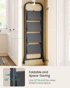 SONGMICS 3-Step Ladder, Folding Step Ladder, Safety, Holds up to 150KG