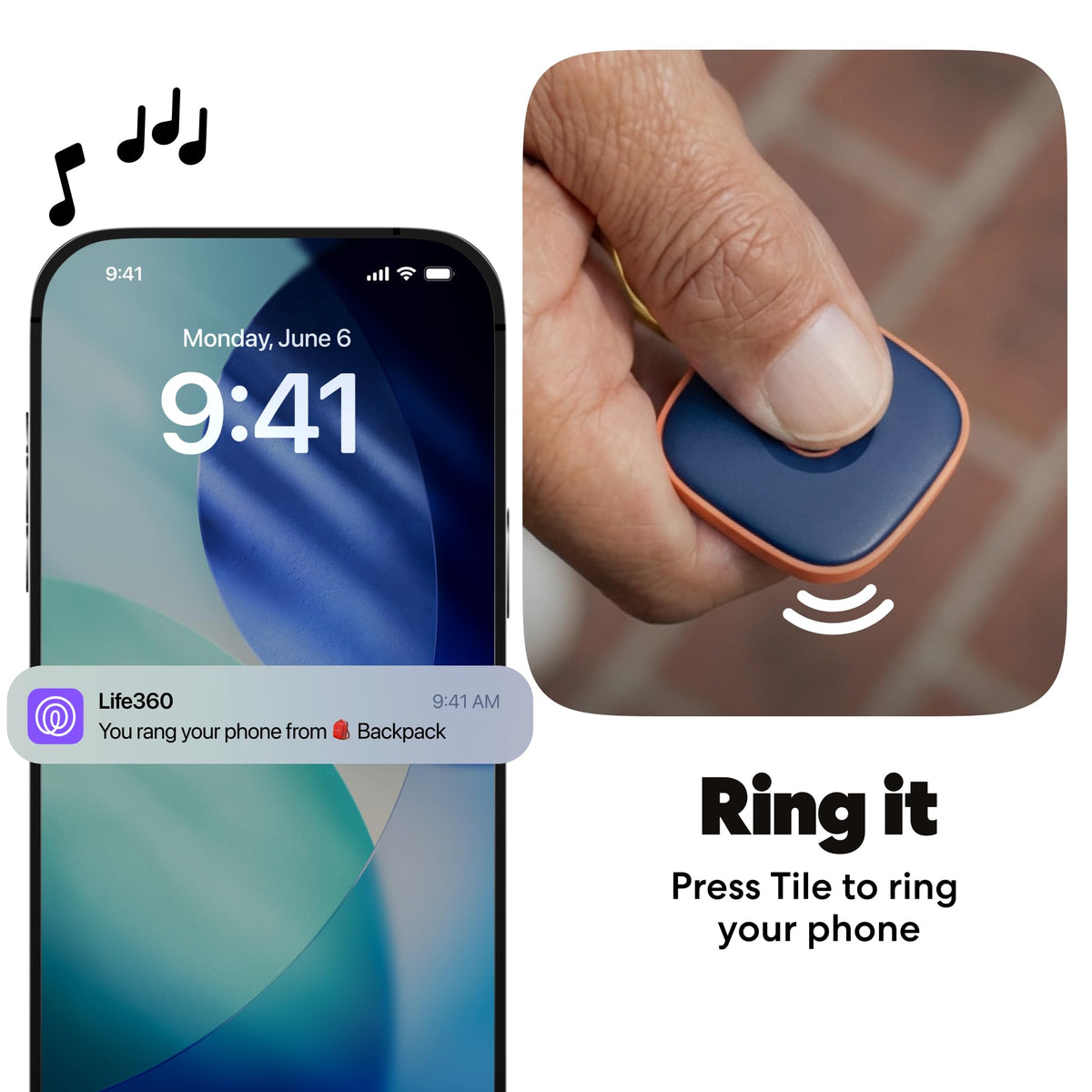 Life360 Tile - Bluetooth Tracker, Keys Finder and Item Locator for Keys, Bags and More. Phone Finder. Both iOS and Android Compatible. 1-Pack (Black)