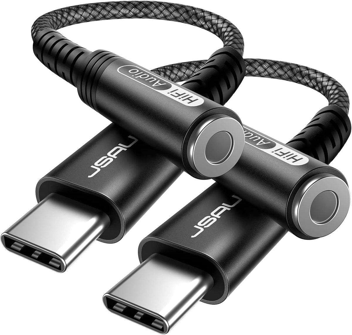 JSAUX 2-Pack USB C to 3.5mm AUX Audio Adapter for iPhone 17, Galaxy S25