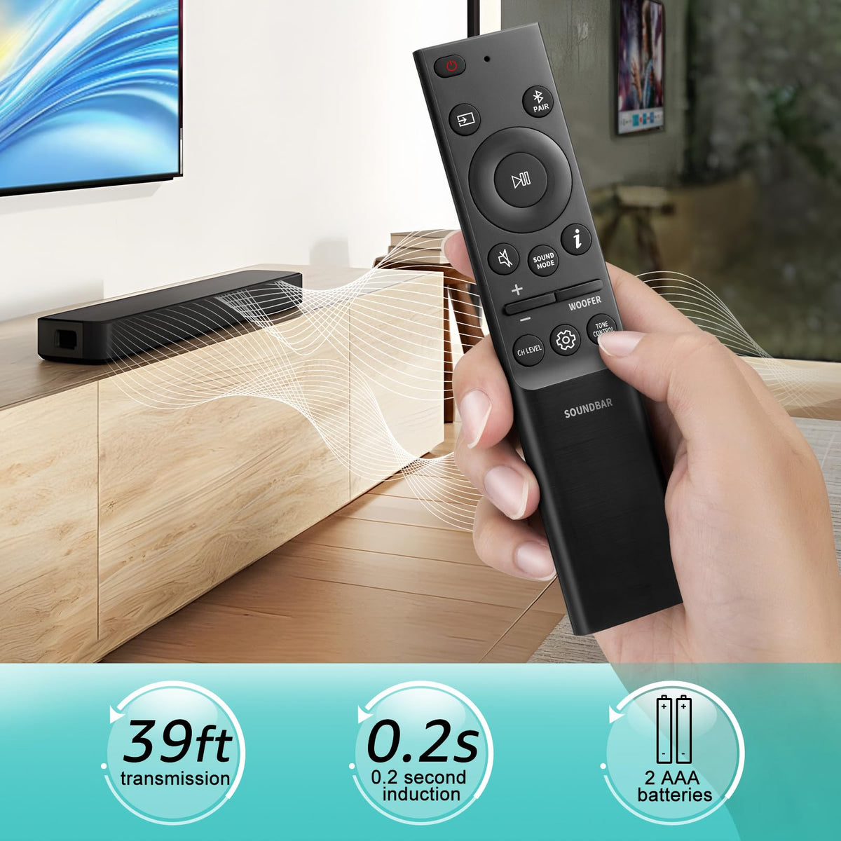 Replacement for Apple-TV-4K-Remote, Remote Control for Apple TV 4K/HD