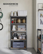 SONGMICS 5-Tier Heavy-Duty Shelving Units, Set of 2, Boltless Assembly