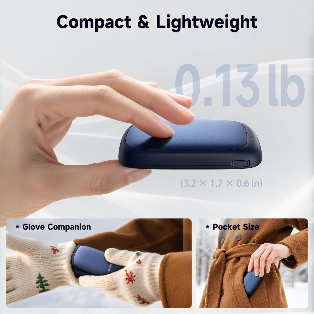 Electric Hand Warmers Rechargeable, 2 Pack Magnetic Design