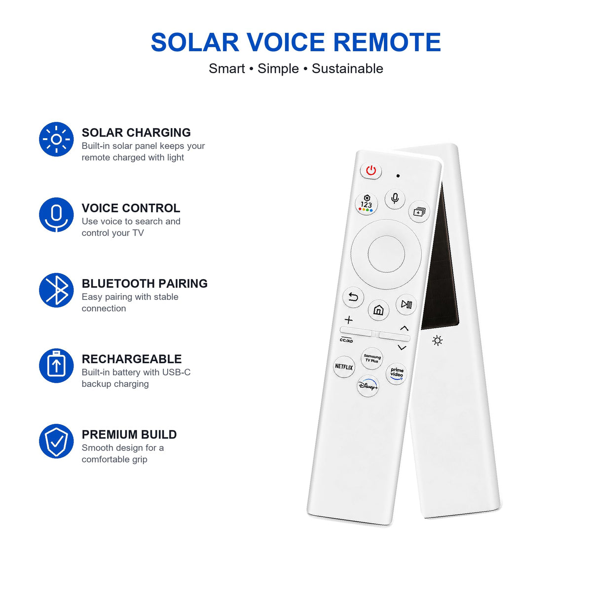 2-Pack Replacement Remote for Roku TV, Compatible with TCL, Onn, Hisense, Sharp, Philips, RCA, Insignia and Other Roku TVs, No Setup Required